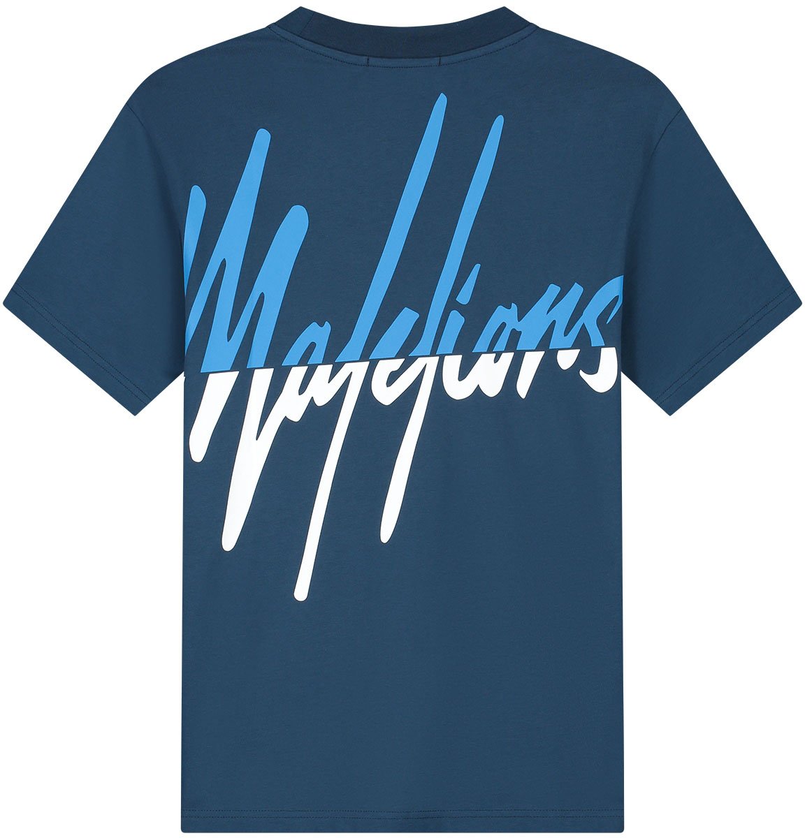 Malelions Malelions Men Split T-Shirt Blauw