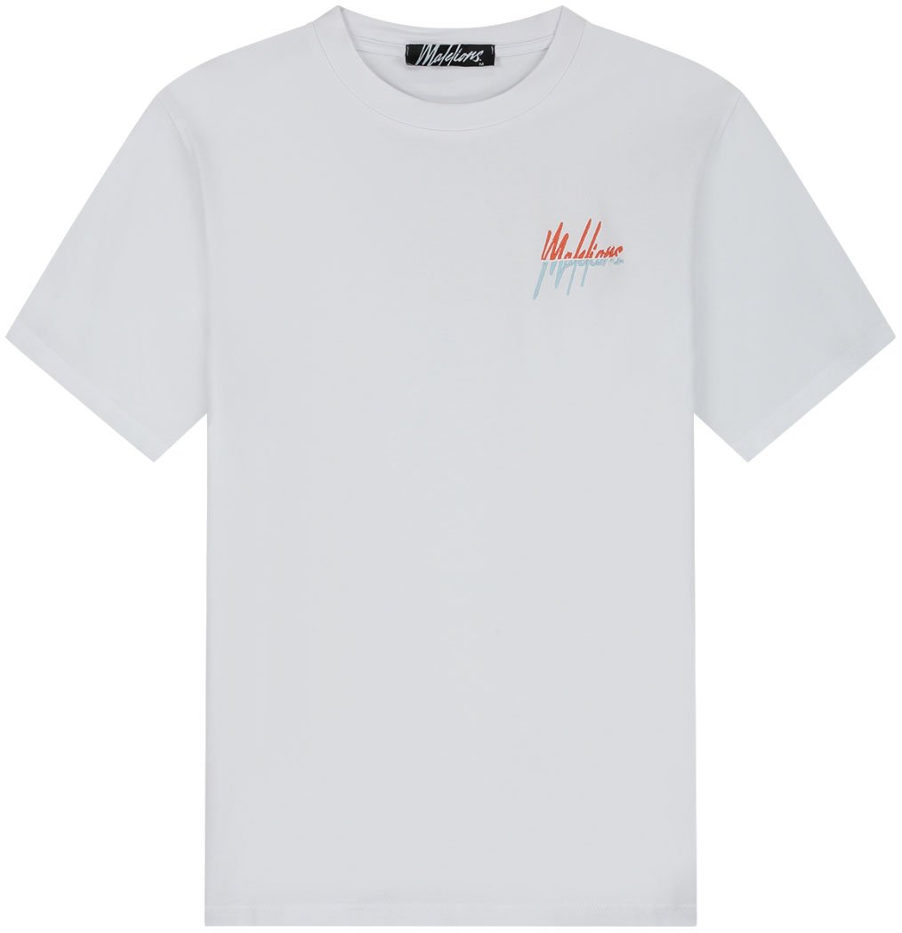 Malelions Malelions Men Split Slim T-Shirt Wit