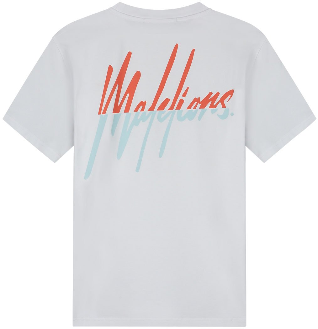 Malelions Malelions Men Split Slim T-Shirt Wit