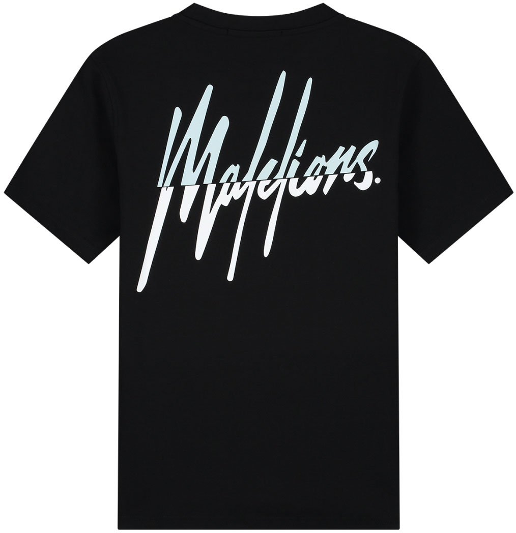 Malelions Malelions Men Split Slim T-Shirt Zwart