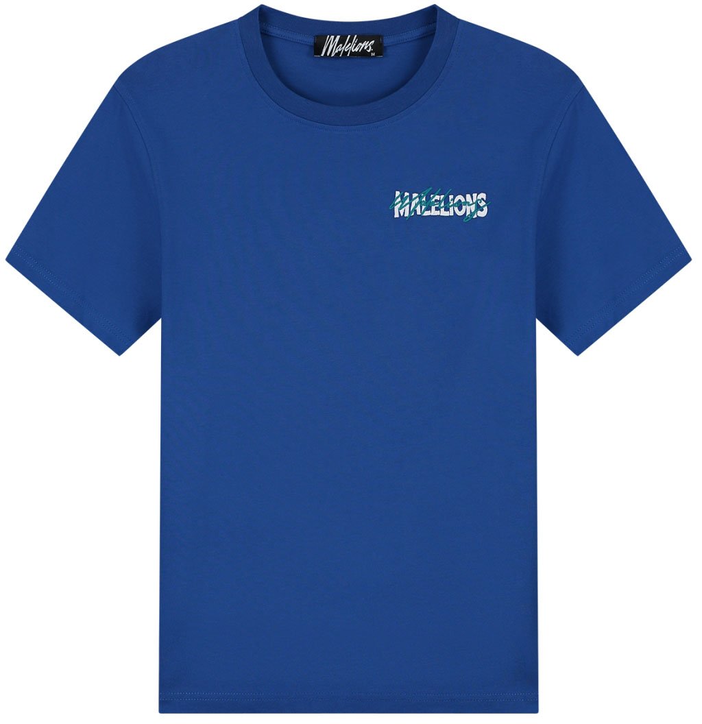 Malelions Malelions Men Regular Iconic T-Shirt Blauw