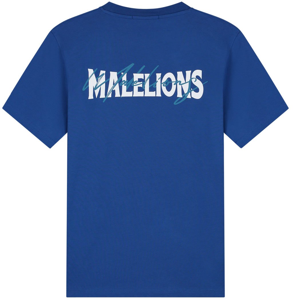 Malelions Malelions Men Regular Iconic T-Shirt Blauw
