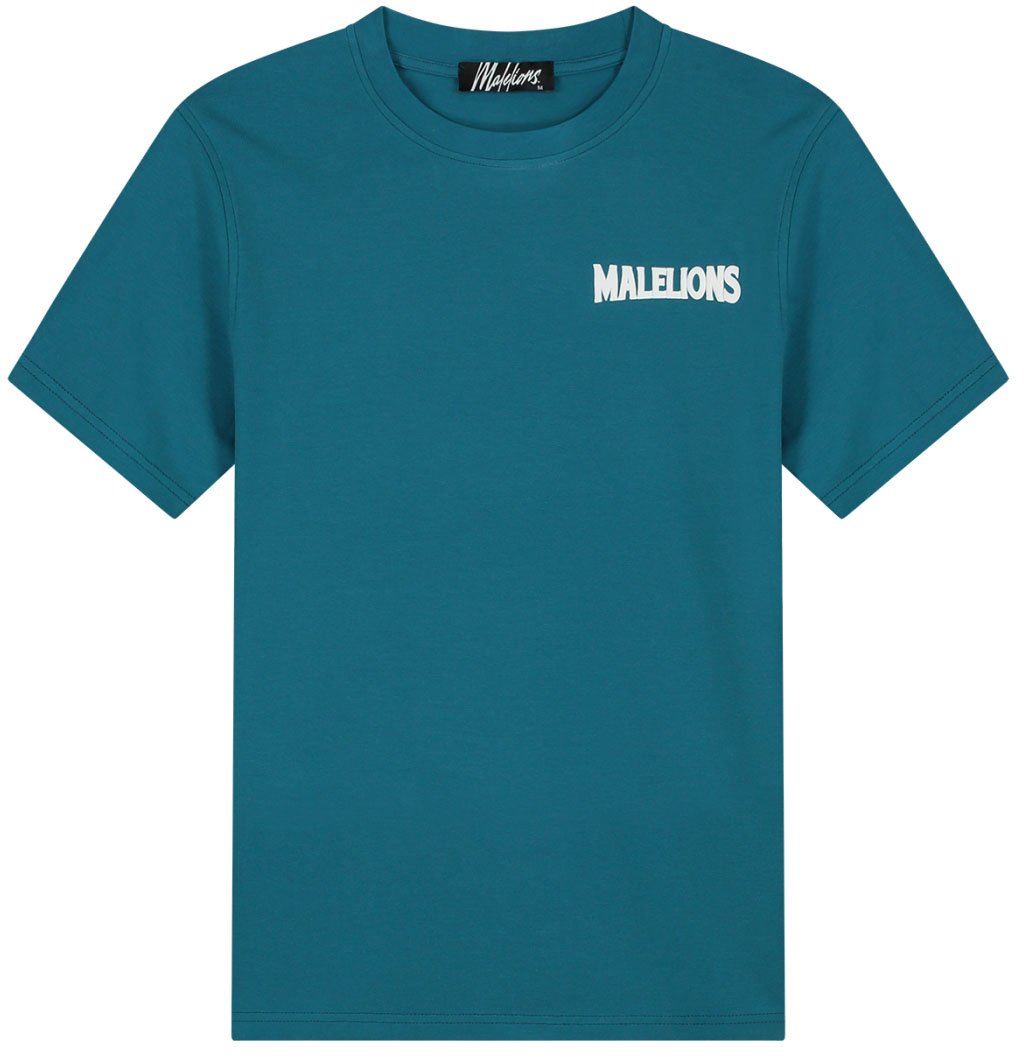 Malelions Malelions Men Iconic Slim T-Shirt Blauw