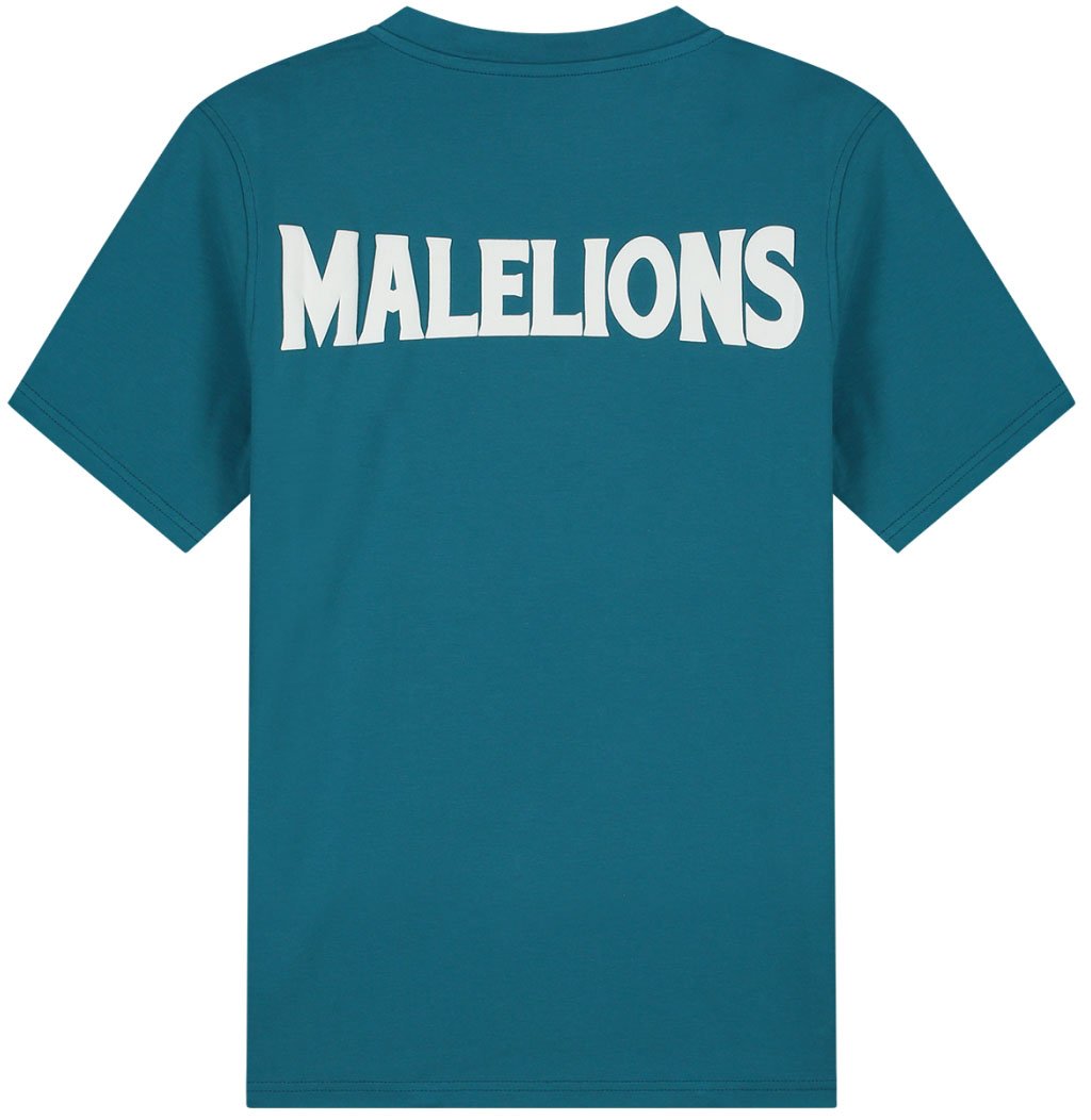 Malelions Malelions Men Iconic Slim T-Shirt Blauw