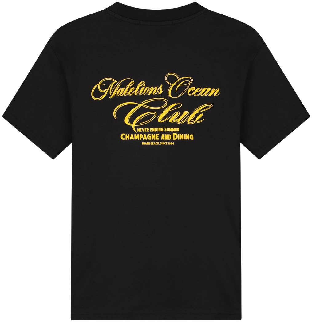 Malelions Malelions Men Ocean Club T-Shirt Zwart