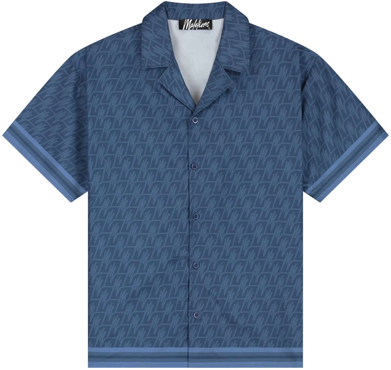 Malelions Malelions Men Monogram Shirt Blauw