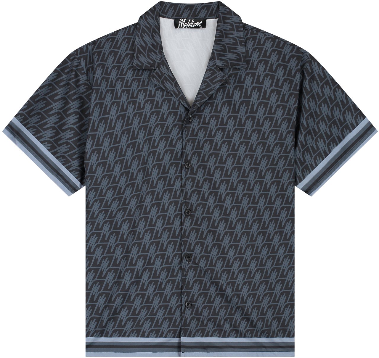 Malelions Malelions Men Monogram Shirt Zwart