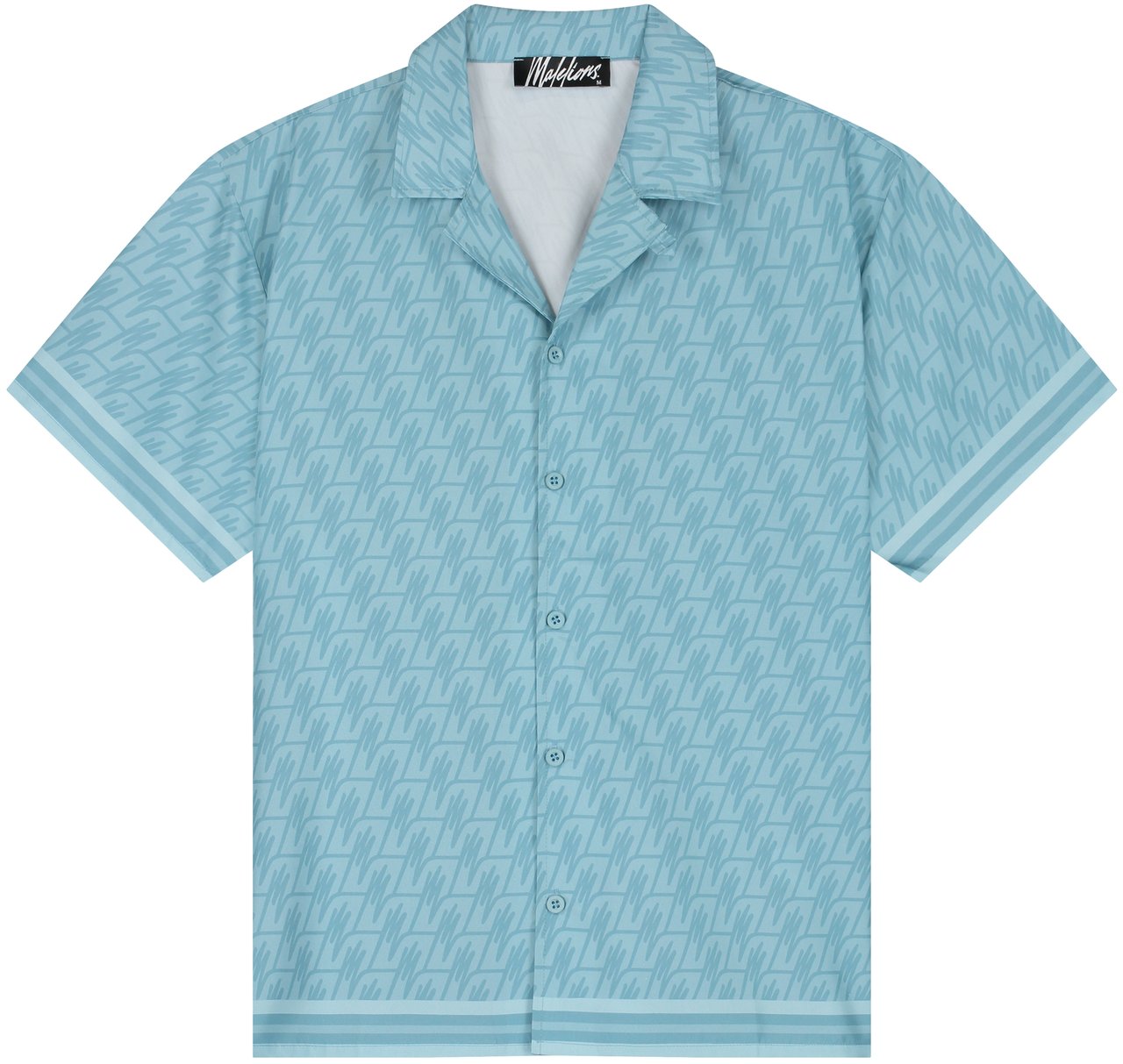 Malelions Malelions Men Monogram Shirt Blauw