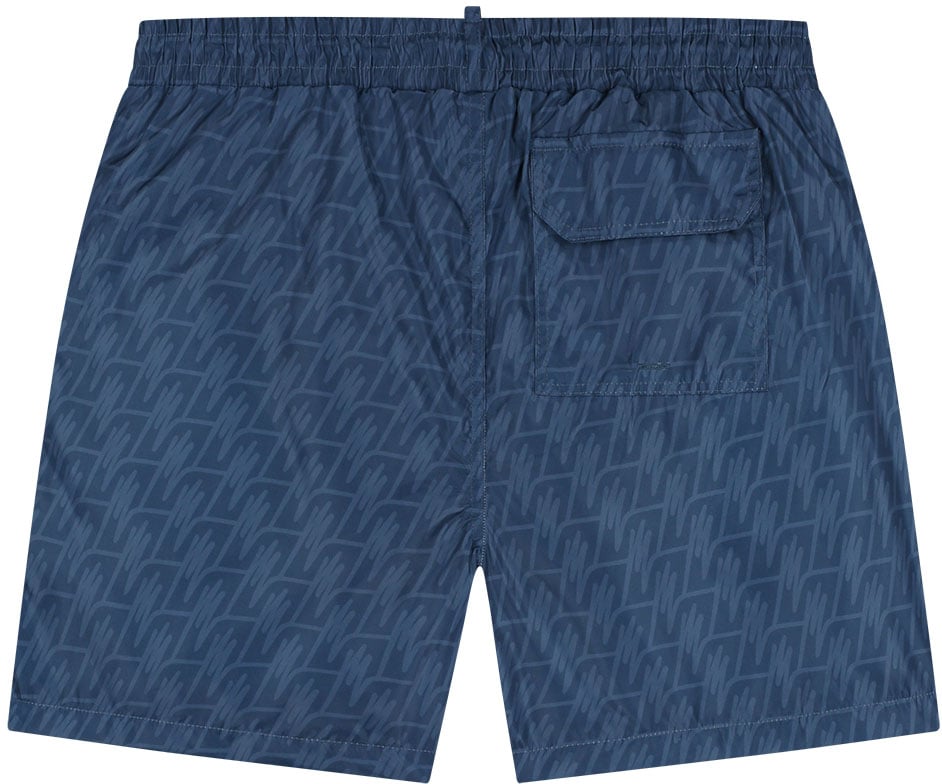 Malelions Malelions Men Monogram Swim Shorts Blauw