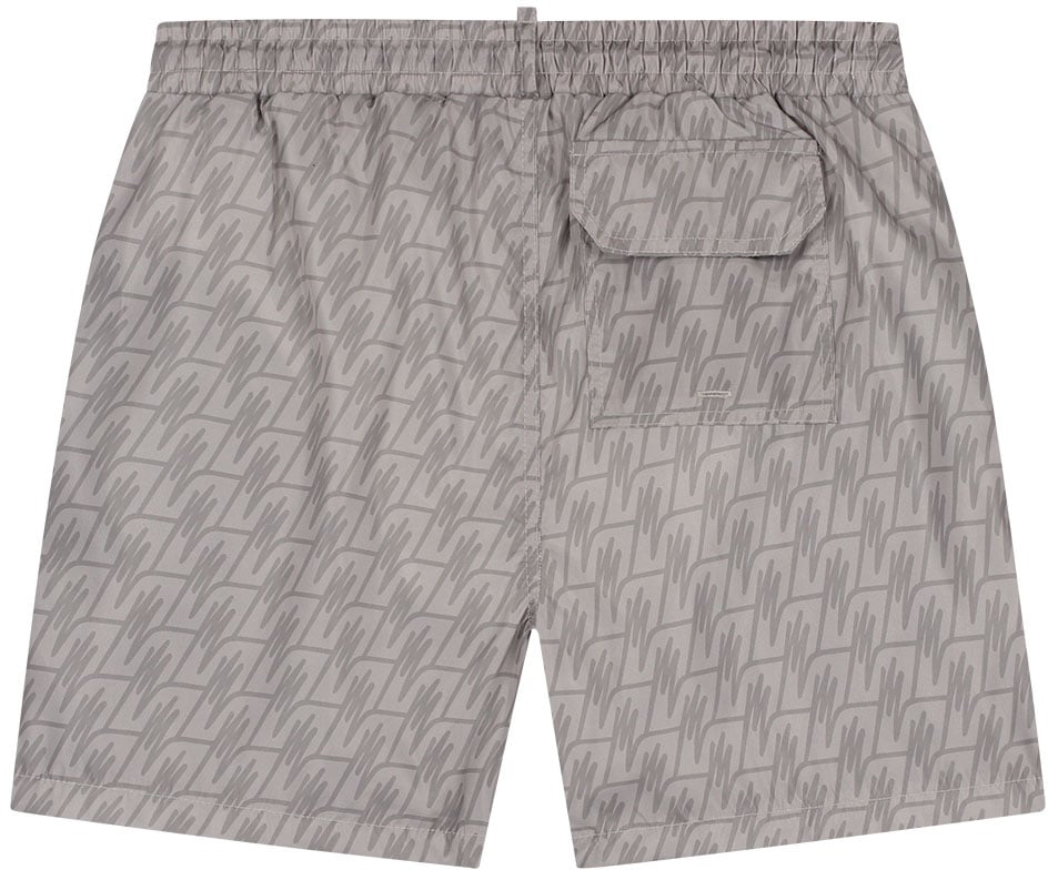 Malelions Malelions Men Monogram Swim Shorts Taupe