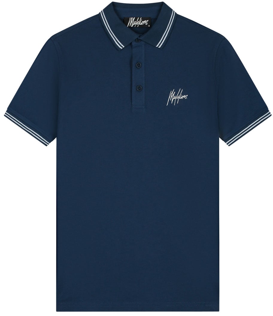 Malelions Malelions Men Signature Polo Blauw
