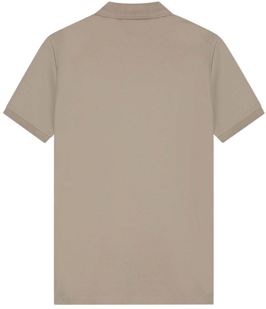 Malelions Malelions Men Zip Polo Taupe