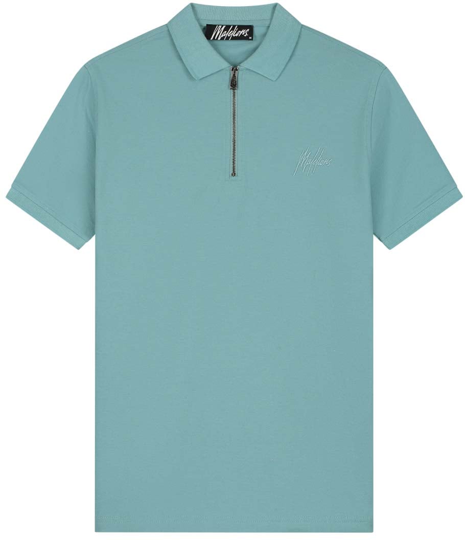 Malelions Malelions Men Zip Polo Blauw