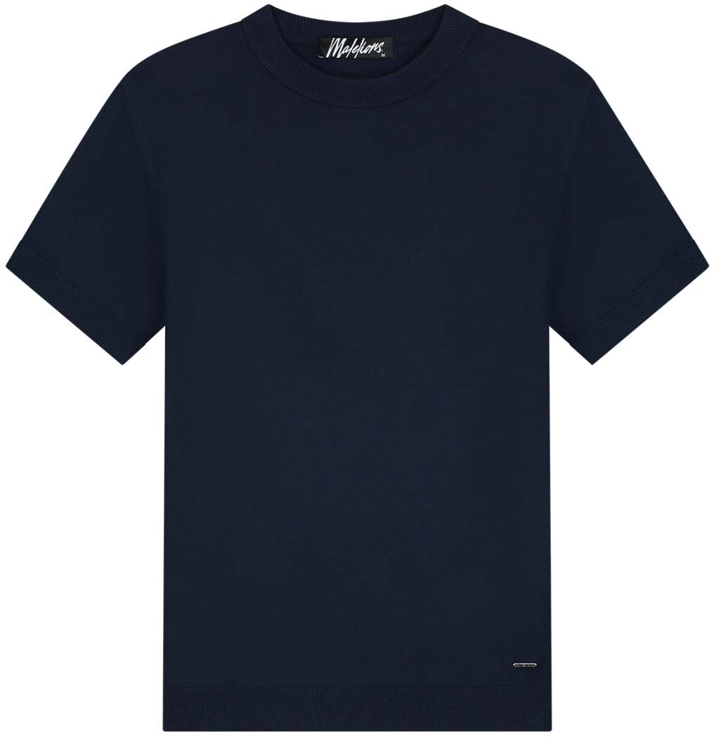 Malelions Malelions Men Knitted T-Shirt Blauw