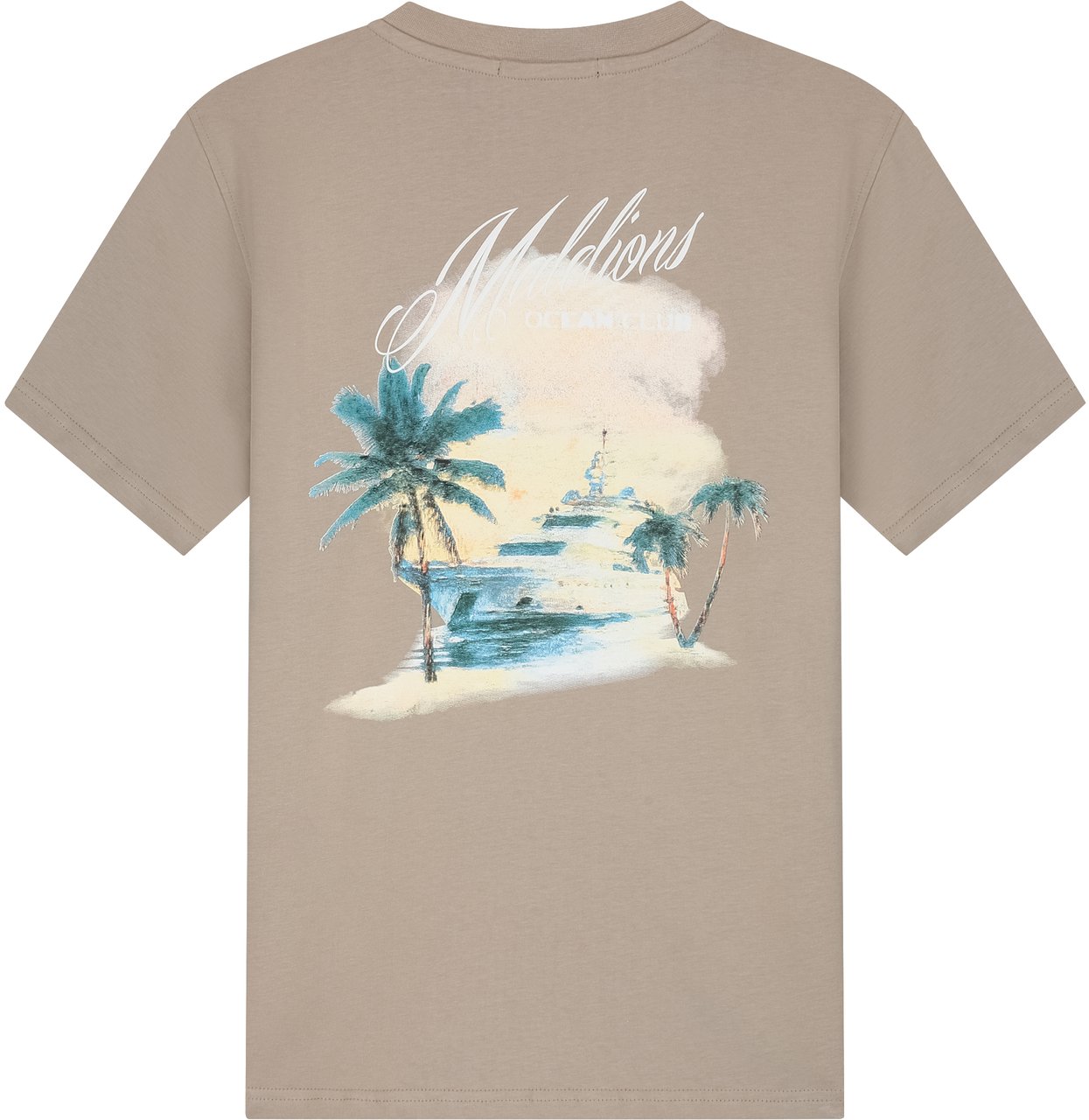 Malelions Malelions Men Yacht T-Shirt Taupe