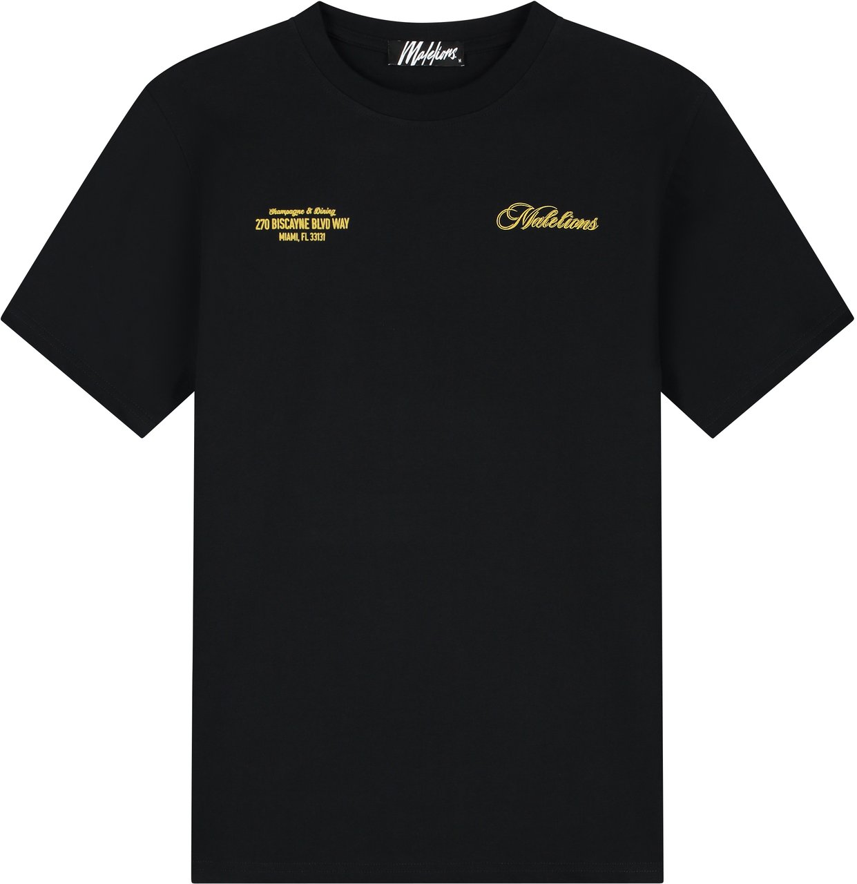 Malelions Malelions Men Champagne T-Shirt Zwart