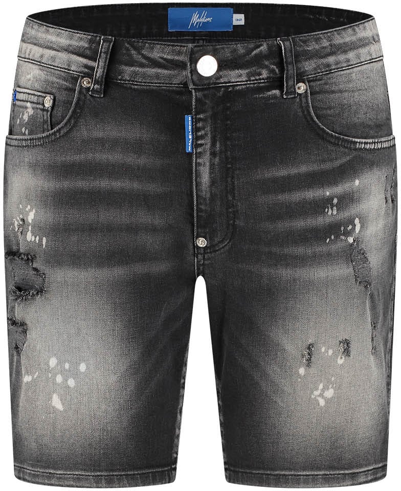 Malelions Malelions Men Denim Shorts Zwart