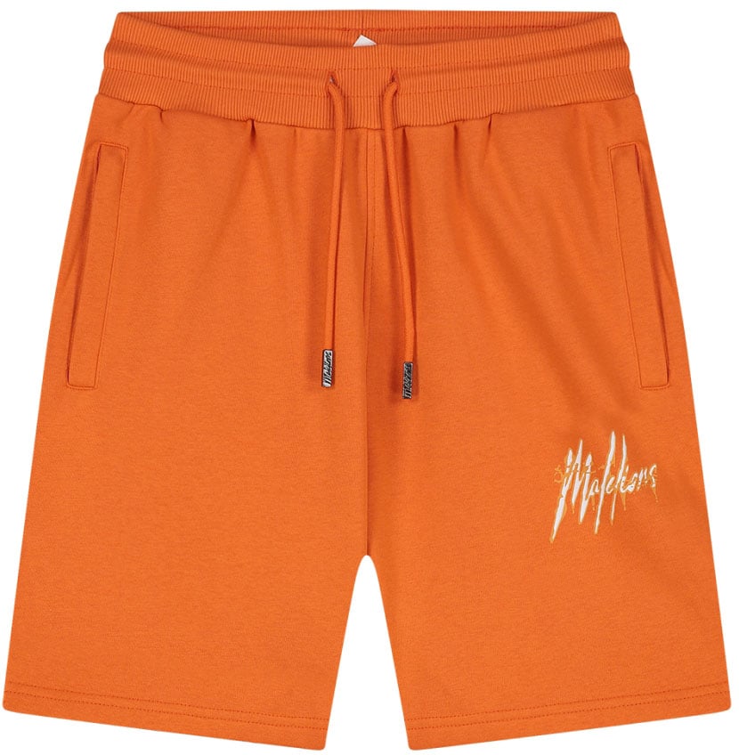 Malelions Malelions Men Signature Drip Shorts Oranje