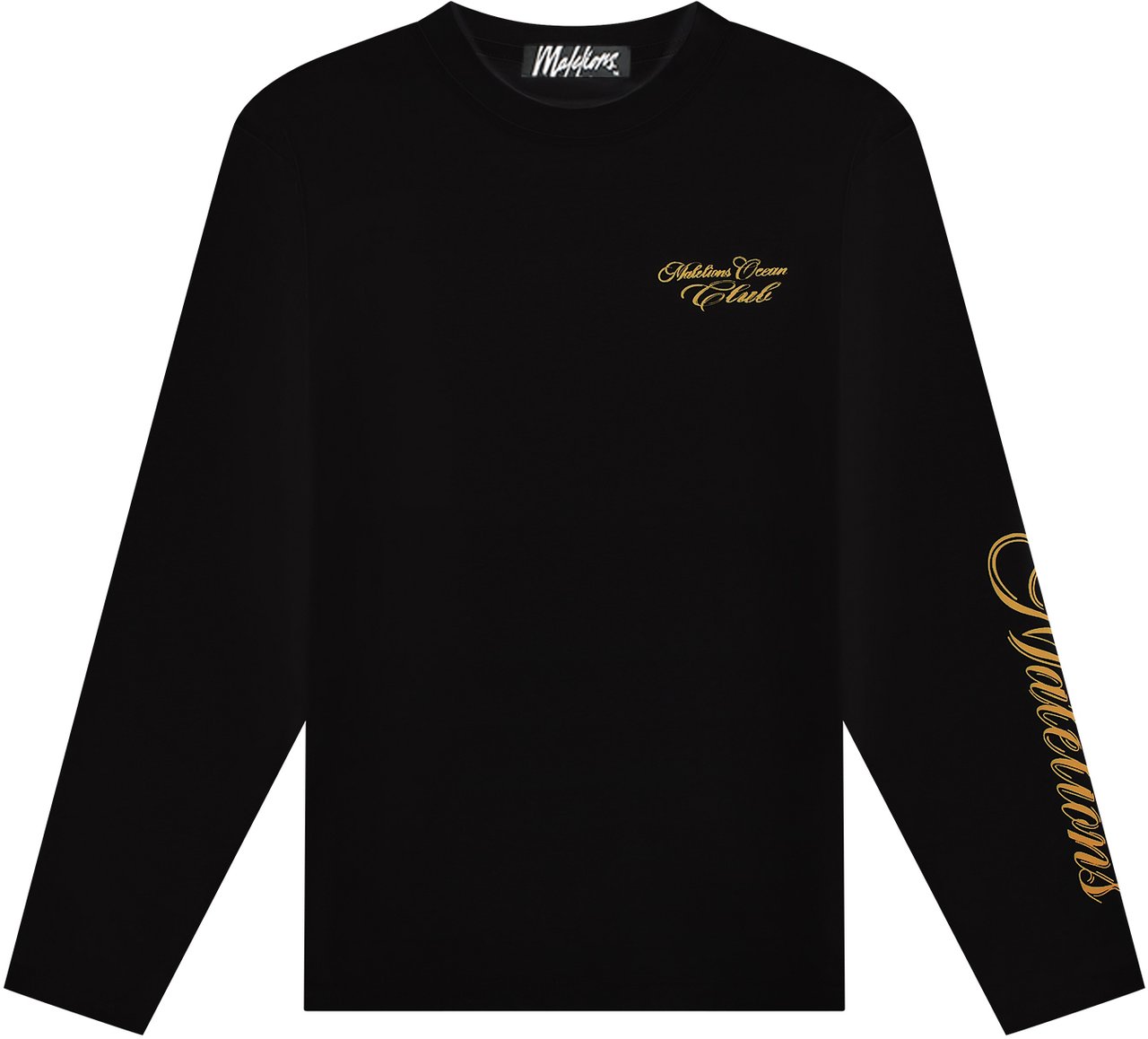 Malelions Malelions Men Ocean Club Longsleeve T-Shirt Zwart
