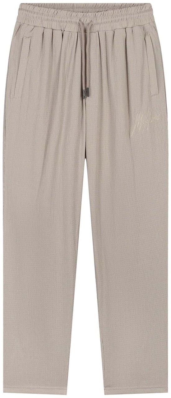 Malelions Malelions Men Straight Seersucker Pants Taupe
