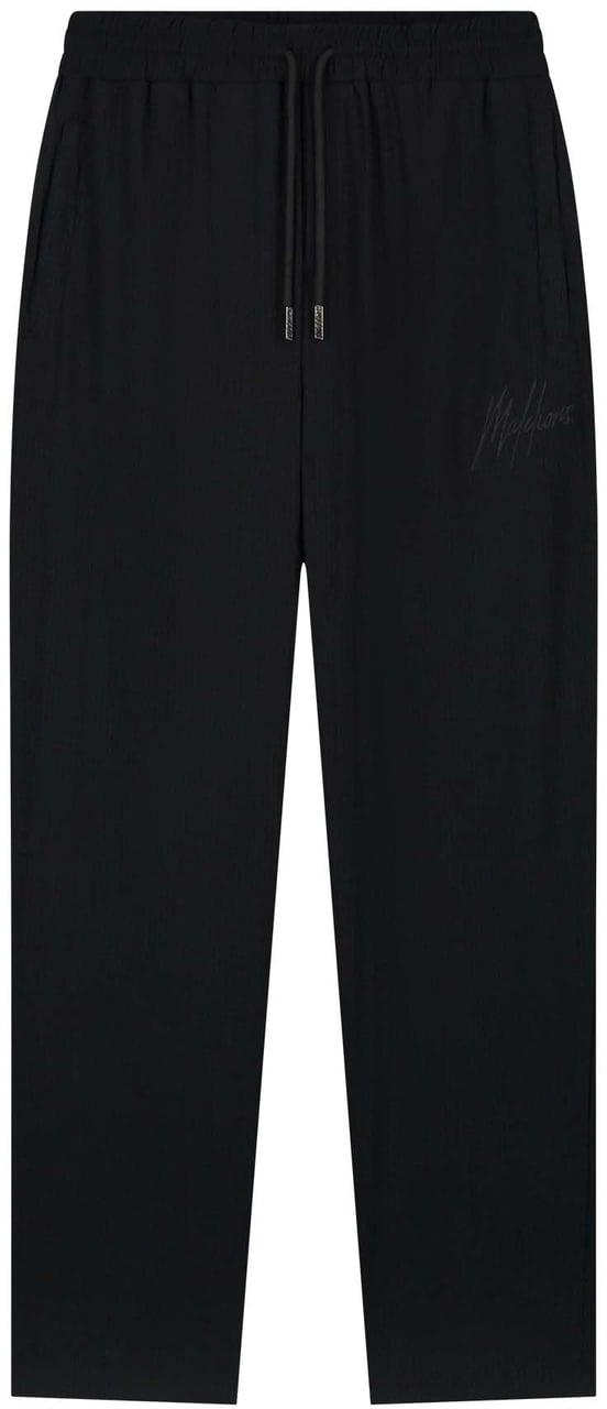 Malelions Malelions Men Straight Seersucker Pants Zwart