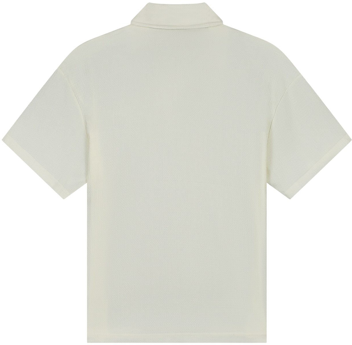 Malelions Malelions Men Seersucker Buttonless Polo Wit