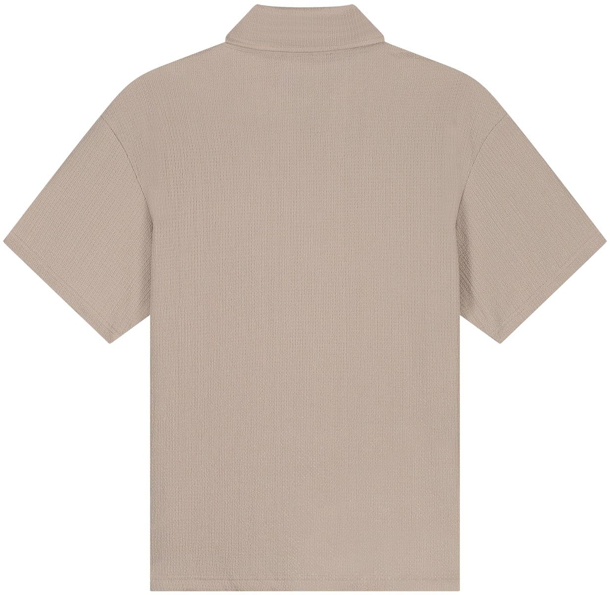 Malelions Malelions Men Seersucker Buttonless Polo Taupe