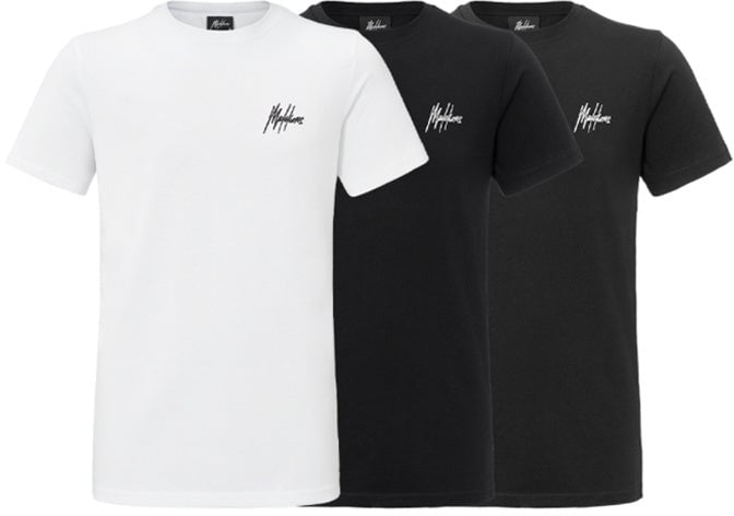 Malelions Malelions Small Signature T-Shirt 3-Pack Zwart