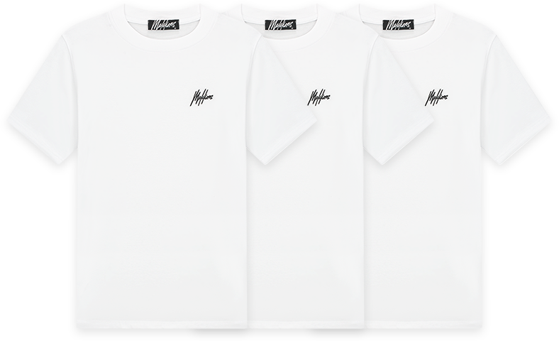 Malelions Malelions Small Signature T-Shirt 3-Pack Wit