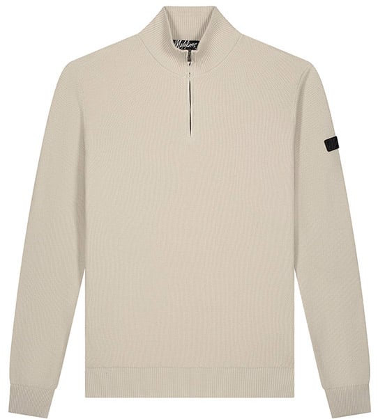 Malelions Malelions Men Knit Quarter Zip Taupe