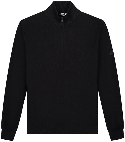 Malelions Malelions Men Knit Quarter Zip Zwart