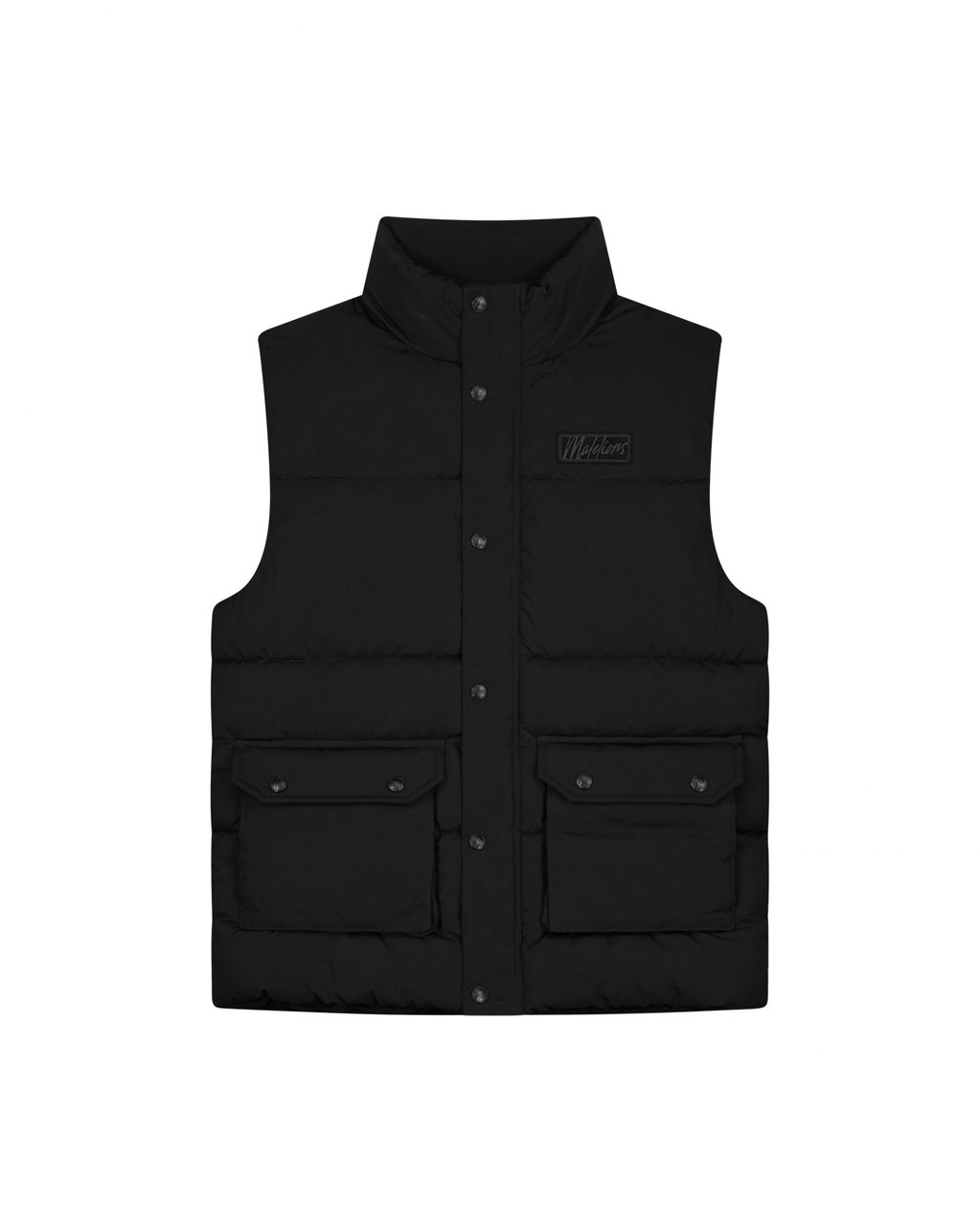 Malelions Malelions Men Crinkle Padded Vest Zwart