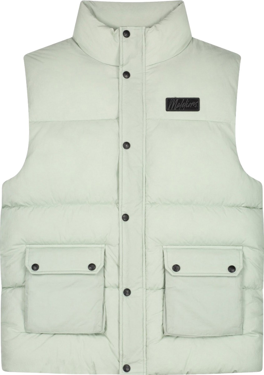 Malelions Malelions Men Crinkle Padded Vest Blauw