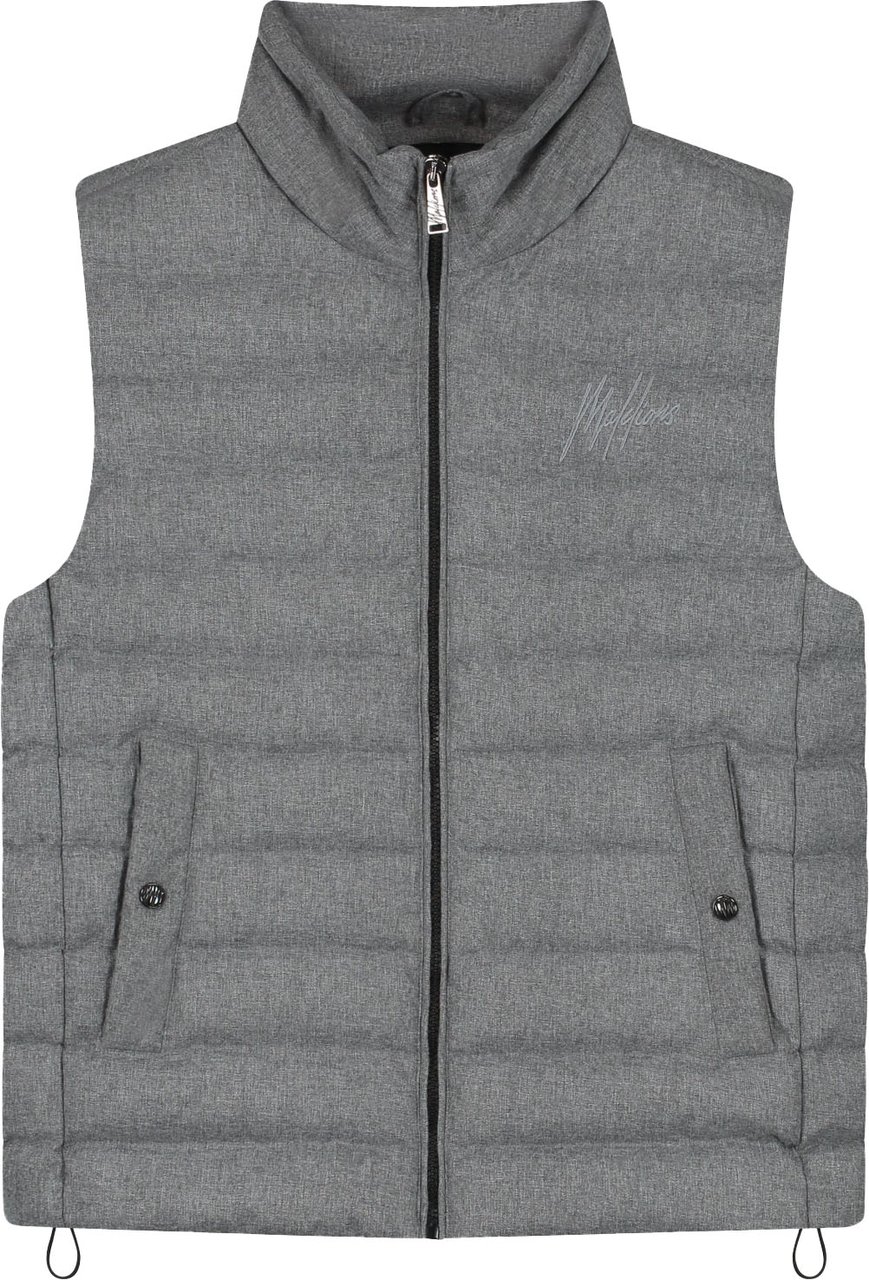Malelions Malelions Men Melange Padded Vest Grijs