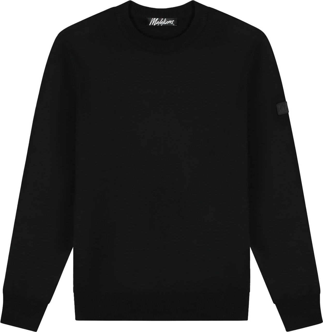 Malelions Malelions Men Knitted Crewneck Zwart