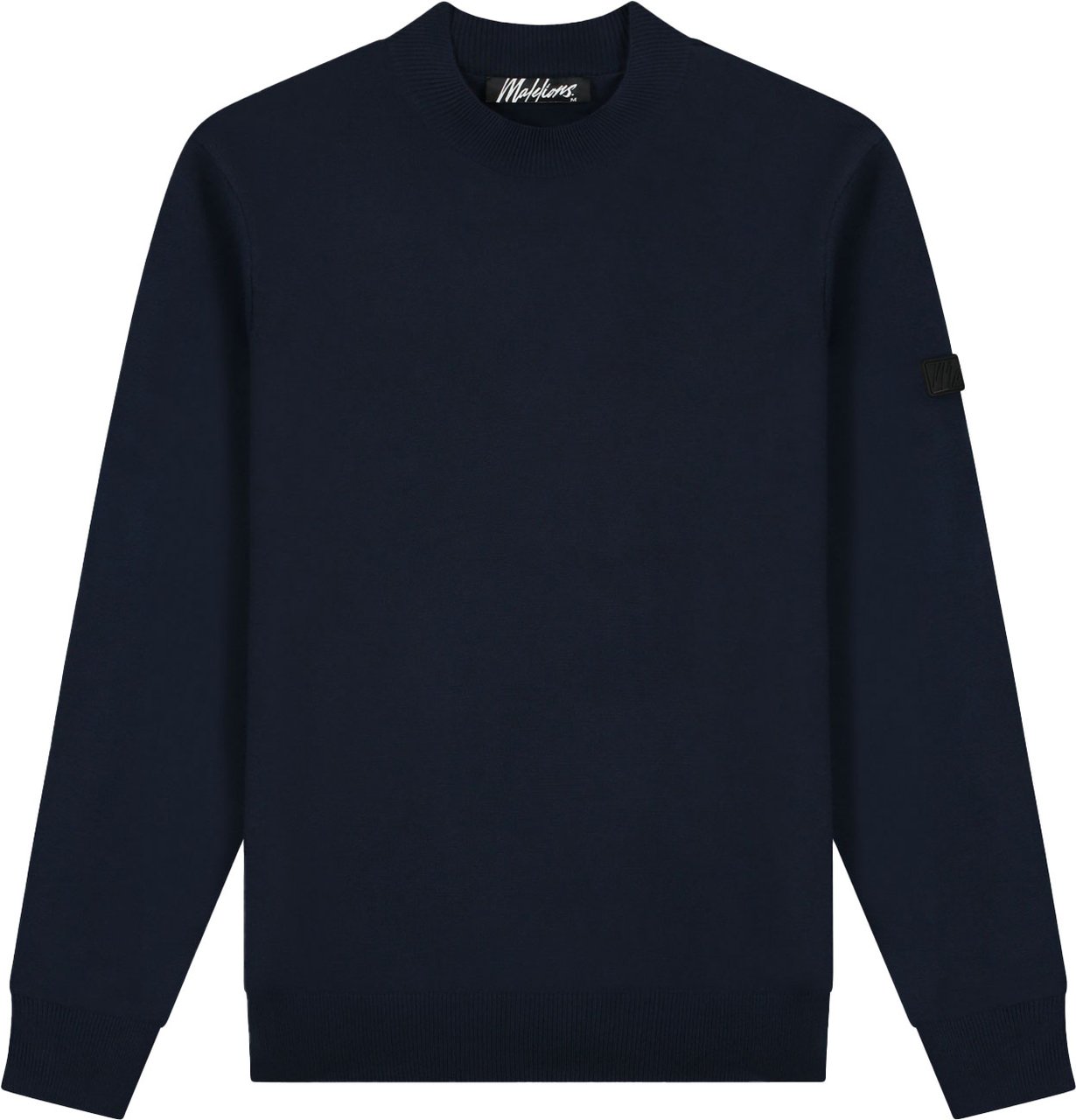 Malelions Malelions Men Knitted Mock Neck Sweater Blauw