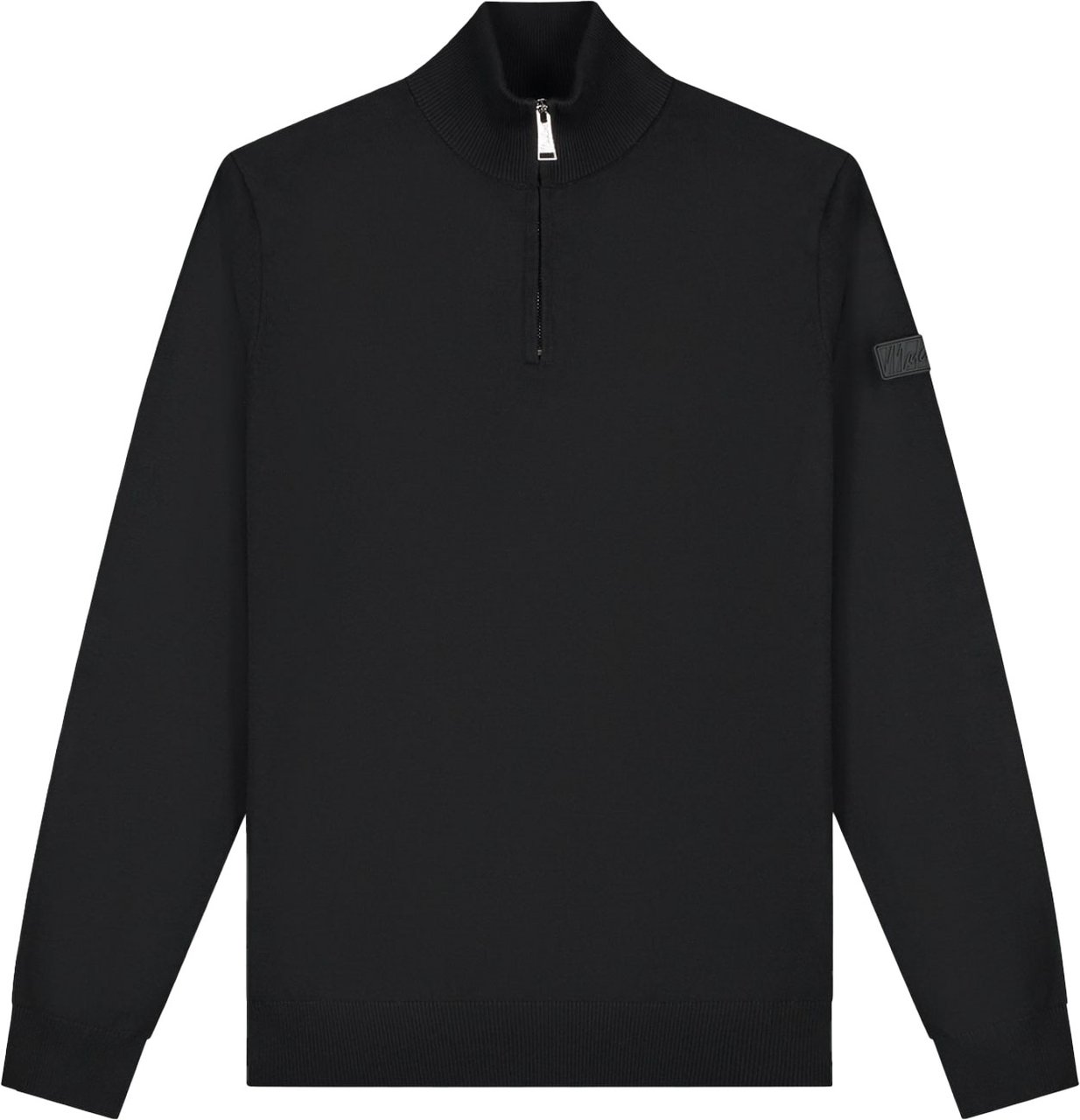Malelions Malelions Men Knitted Quarter Zip Blauw