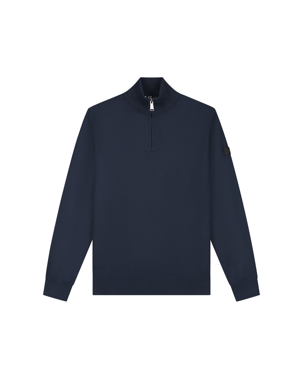Malelions Malelions Men Knitted Quarter Zip Blauw