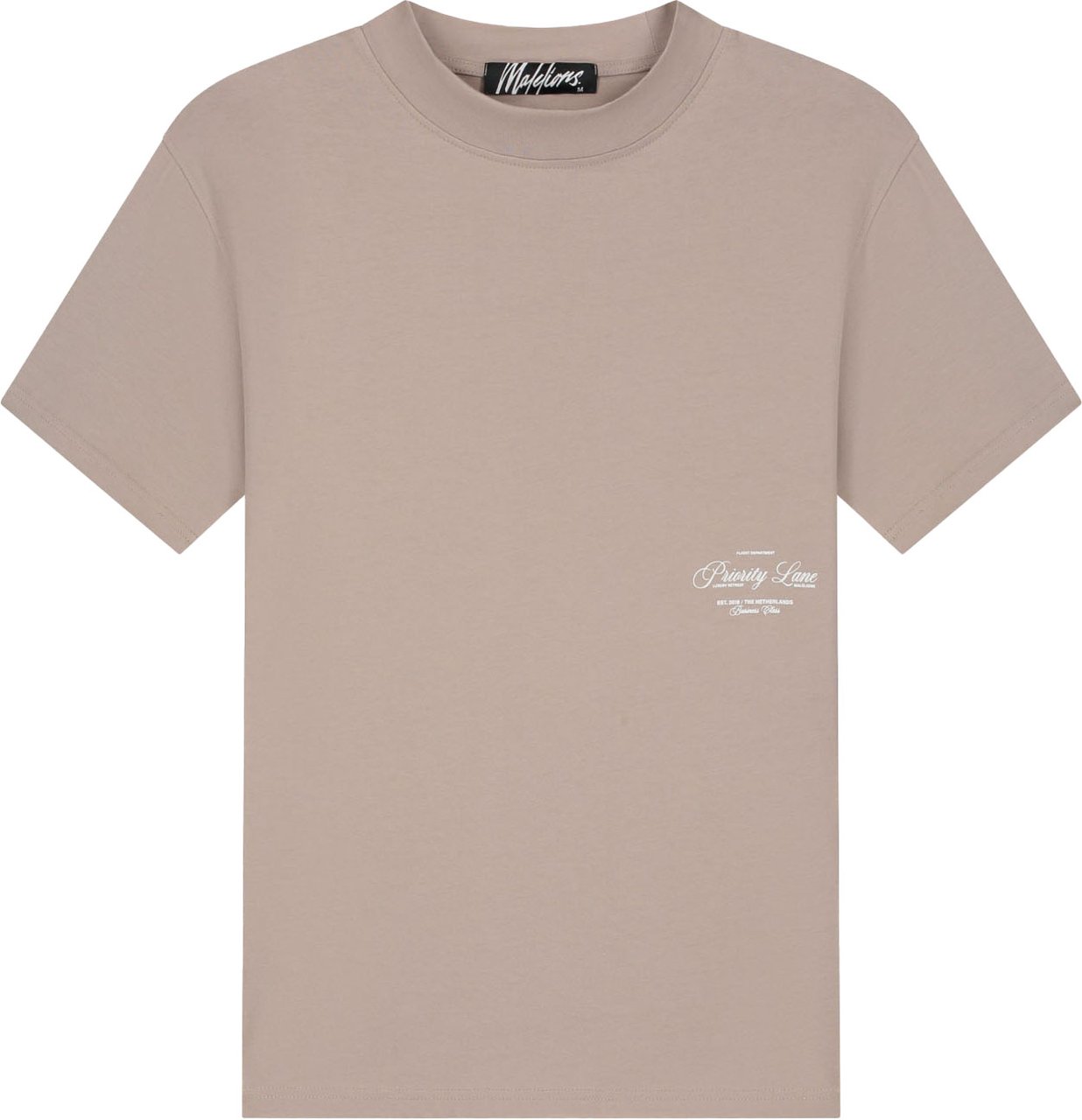 Malelions Malelions Men Priority T-Shirt Taupe