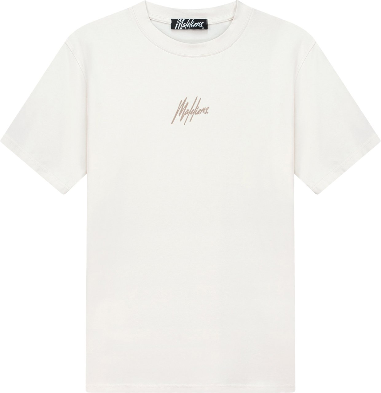 Malelions Malelions Men Striped Signature T-Shirt Wit