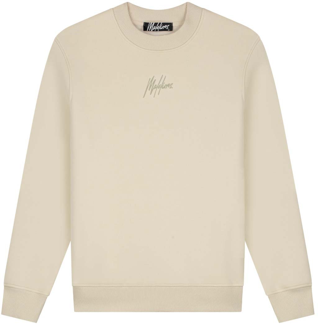 Malelions Malelions Men Striped Signature Sweater Beige