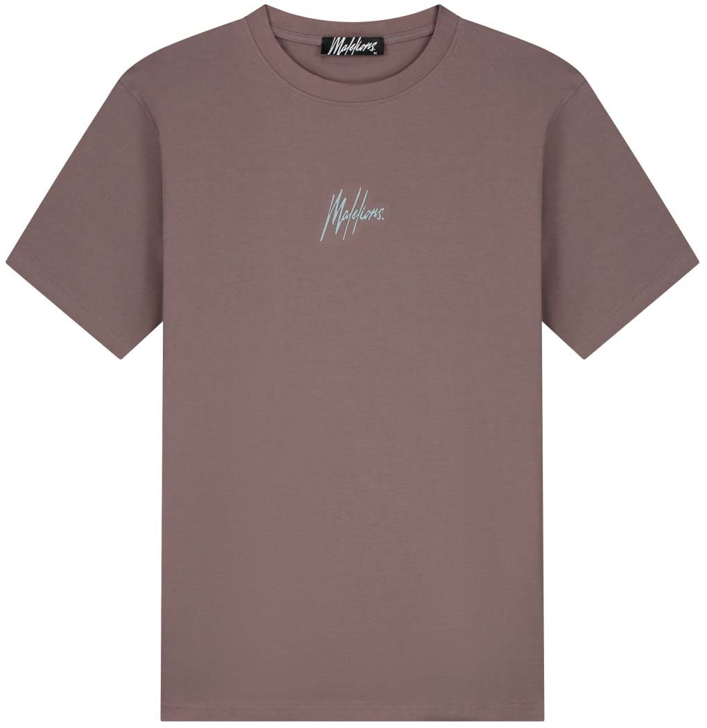 Malelions Malelions Men Striped Signature T-Shirt Bruin