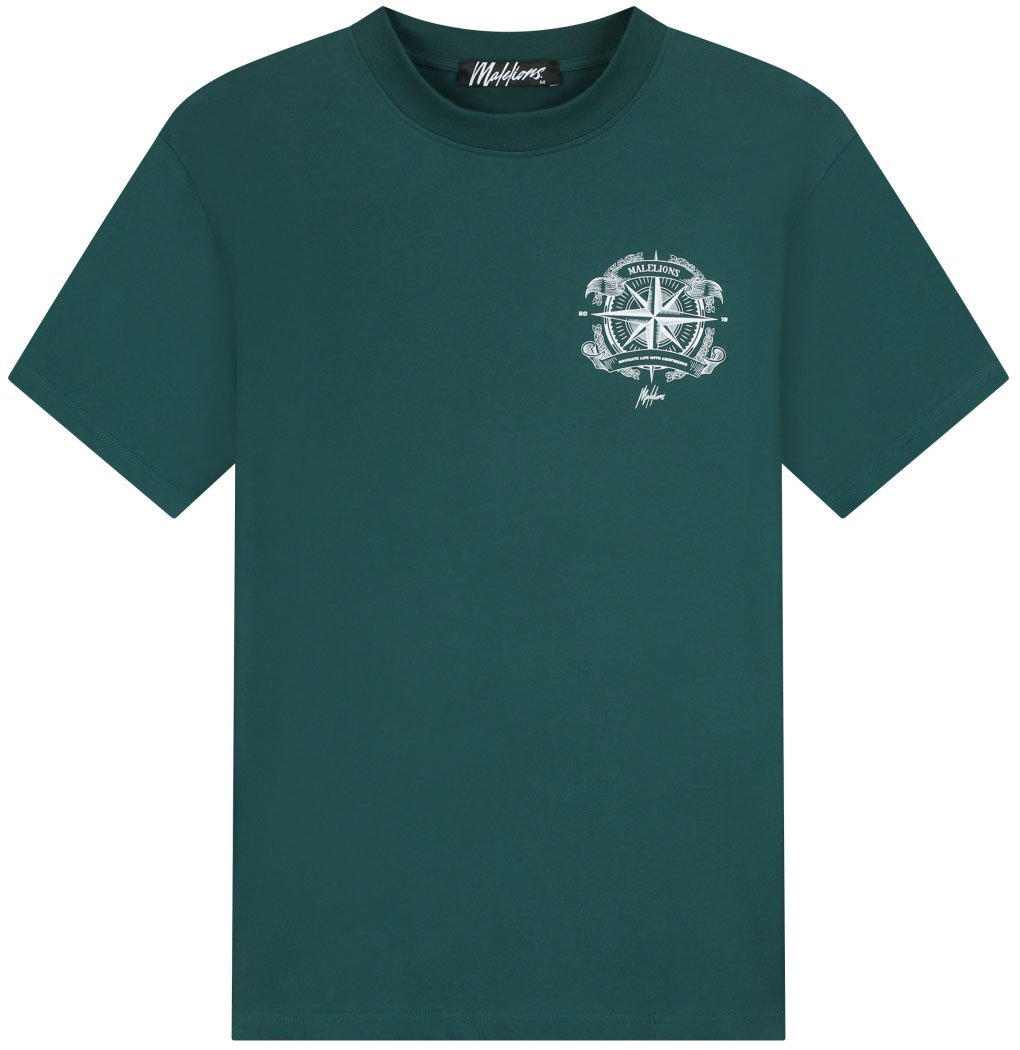 Malelions Malelions Men Compass T-Shirt Groen