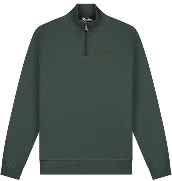 Malelions Malelions Men Turtle Half Zip Sweater Groen