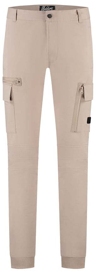 Malelions Malelions Men Zipped Cargo Pants Beige