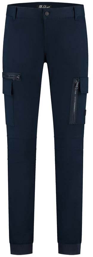 Malelions Malelions Men Zipped Cargo Pants Blauw
