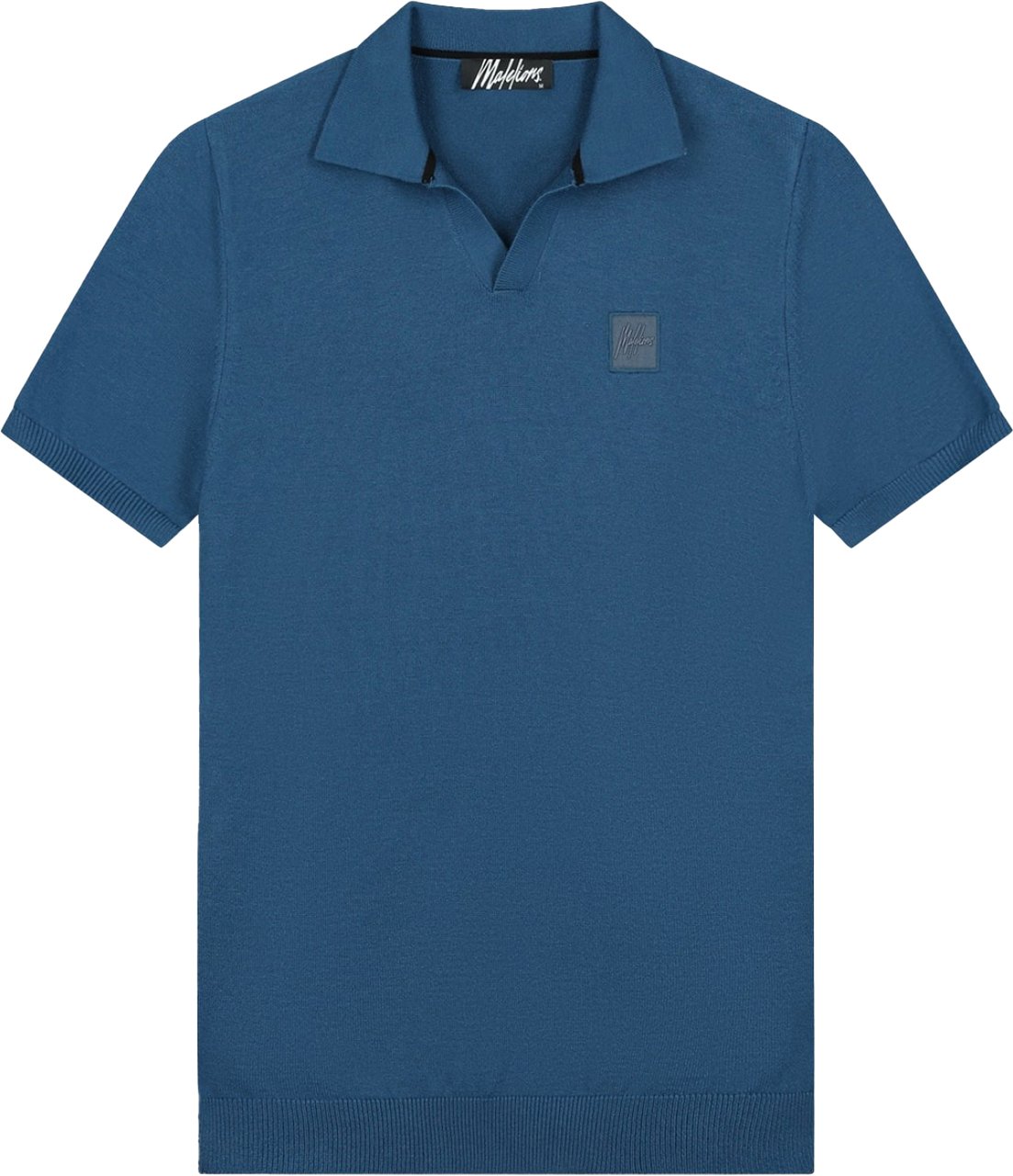Malelions Malelions Men Knitted Patch Polo Blauw