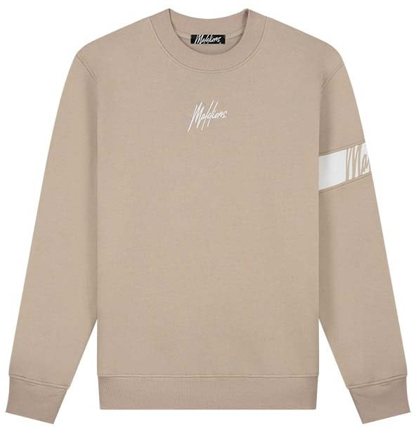Malelions Malelions Men Captain Sweater 2.0 Taupe