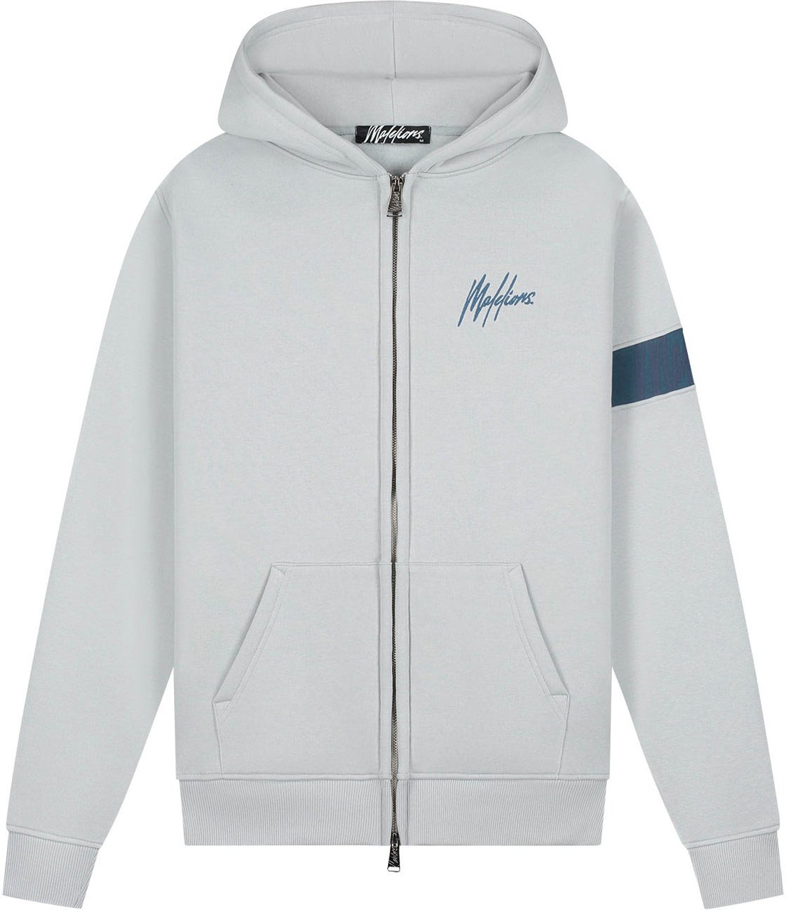 Malelions Malelions Men Captain Zip Hoodie Grijs