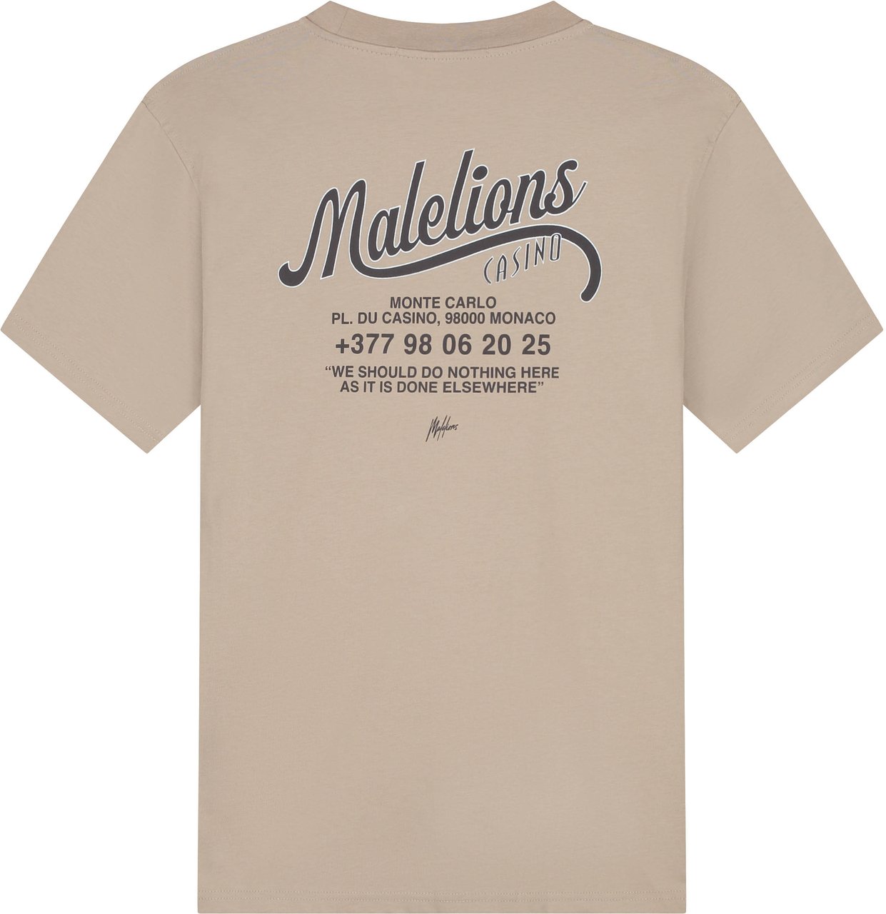 Malelions Malelions Men Casino T-Shirt Beige